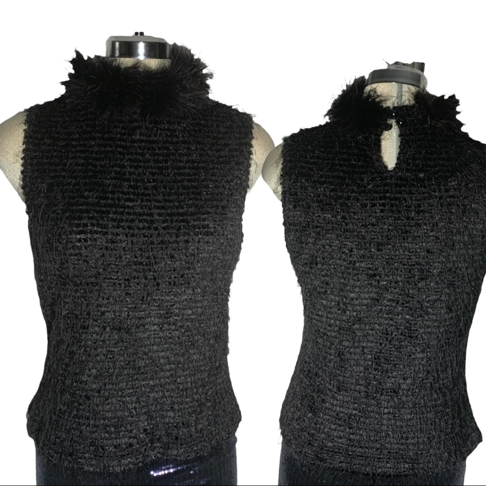 Black Fency Top Sleeveless Size M